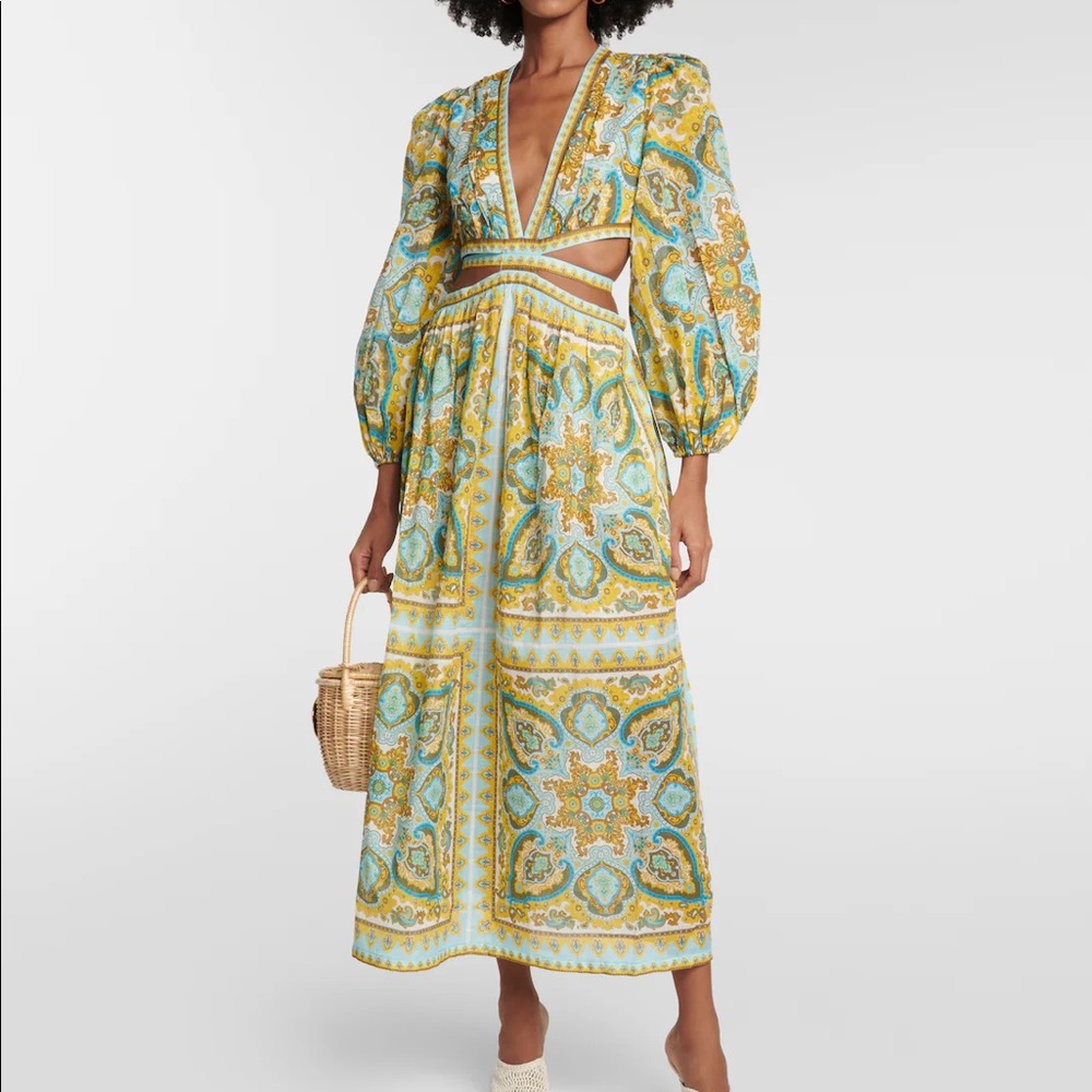 Zimmermann 'halcyon' midi dress 0P